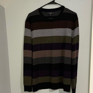 Club Room Merino‎ Wool Multicolor Striped Sweater